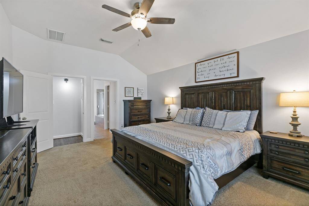 Experience the seamless flow from the primary bedroom to the elegant primary bath.