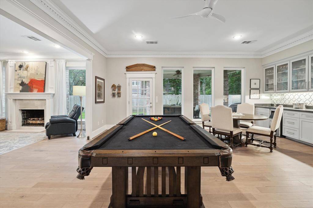 Another view of the GAMEROOM showing the living room at left.