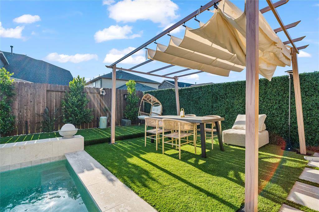 Turf all through the backyard!