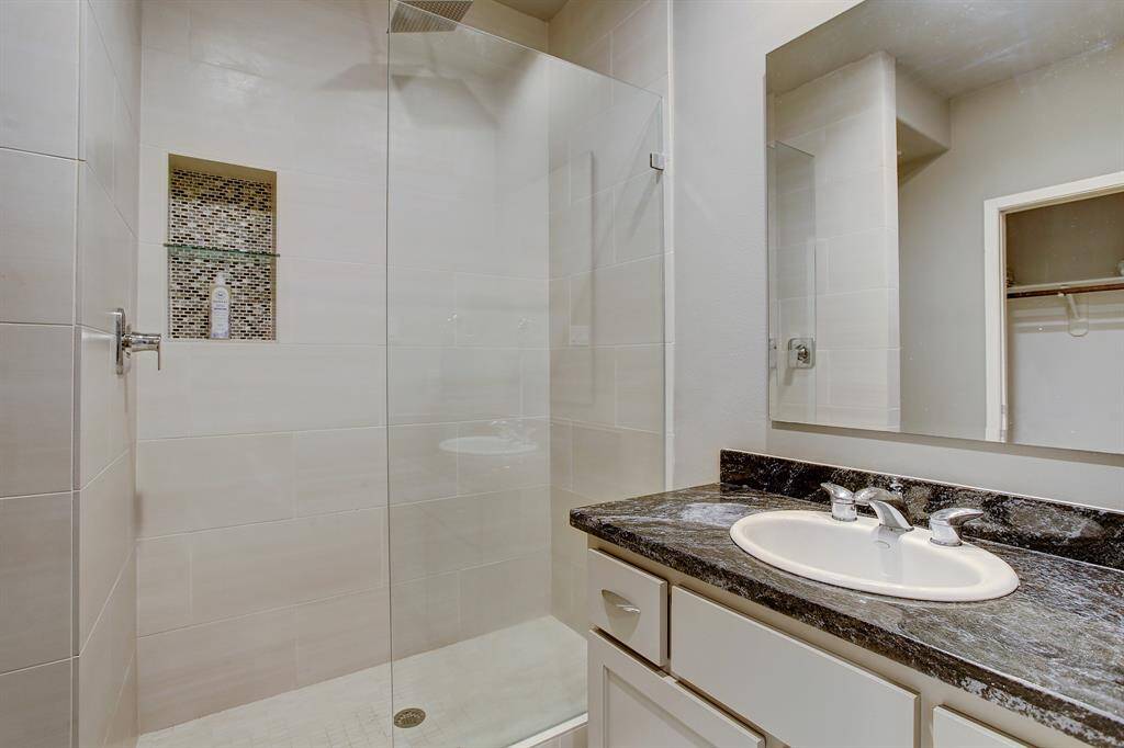 First floor secondary bath with walk-in shower