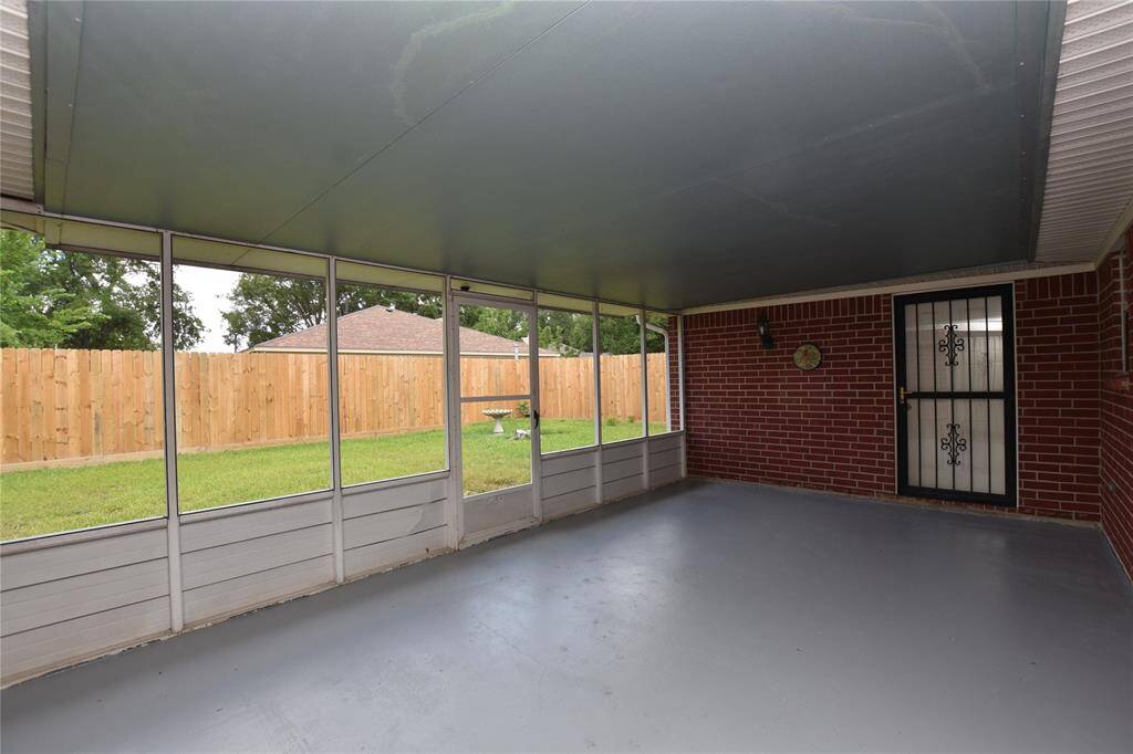 Enjoy the fresh air without the intrusion of mosquitoes and other insects, making this screened in patio ideal for dining, reading, or relaxing.