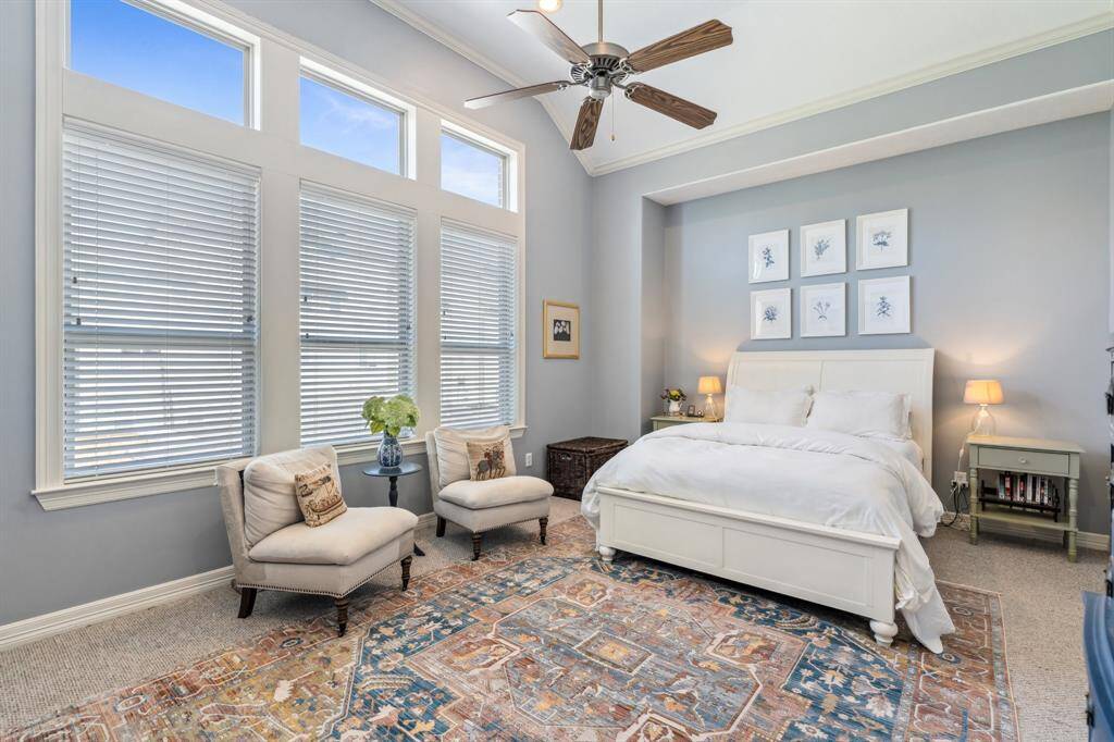 The primary bedroom is a haven of relaxation.