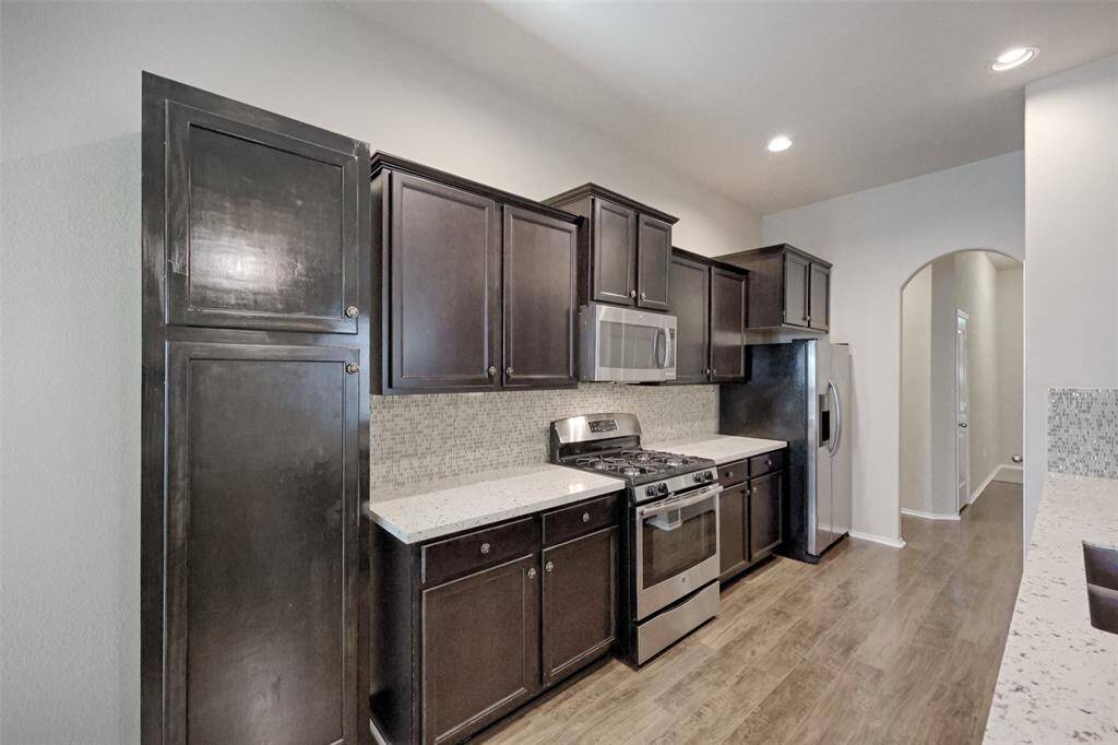 An additional pantry was recently added for seamless extra stroage.