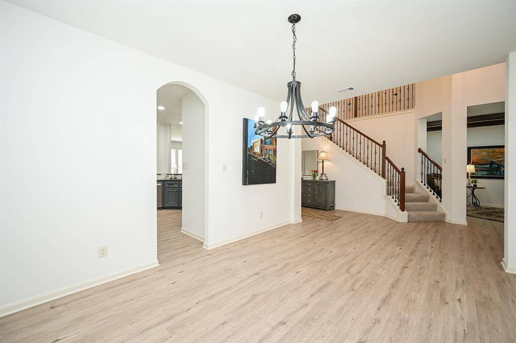 The dining room is right off the entryway!
