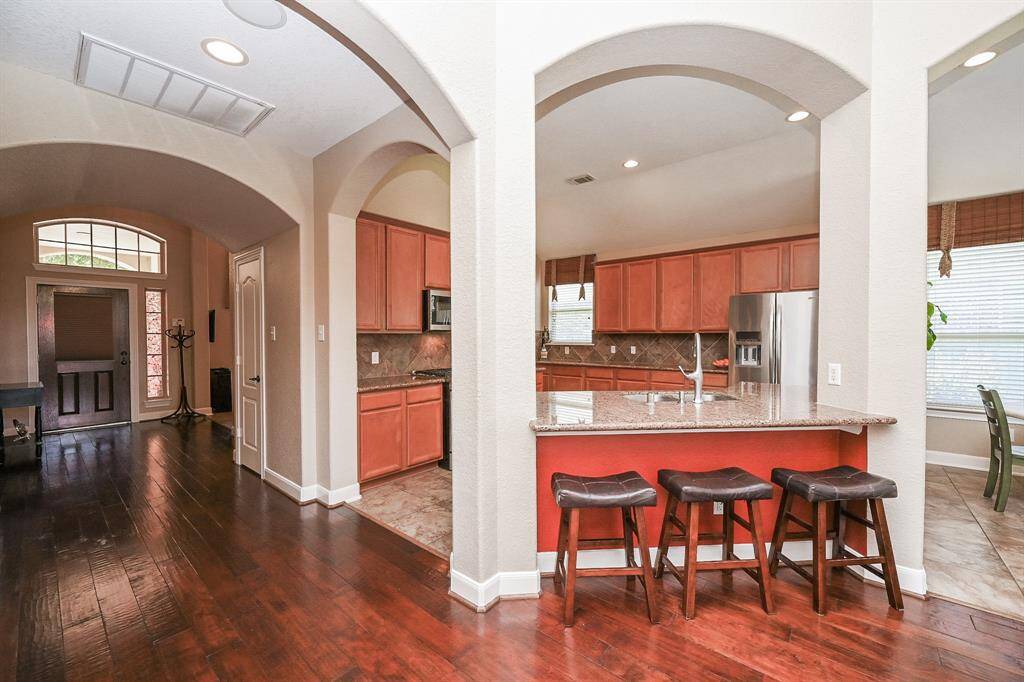What a satisfying view, from interior areas right up to the front door.