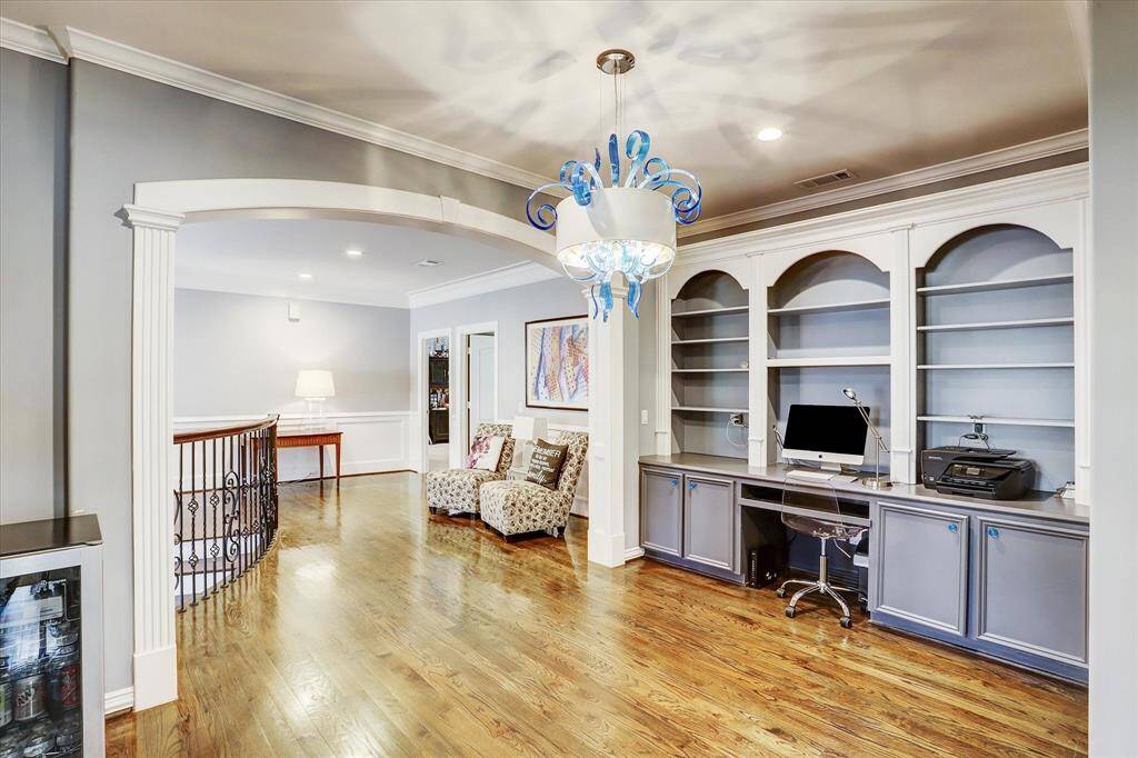 The staircase leads you to the second floor landing, which opens to the gameroom.