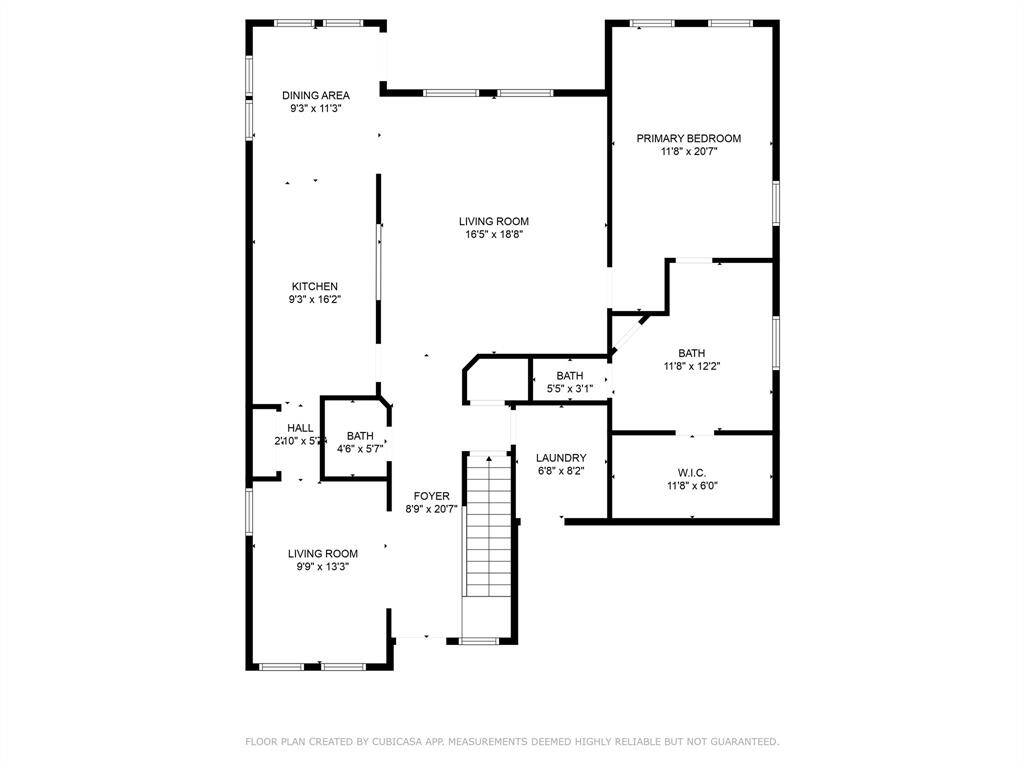 First floor approximate room sizes.