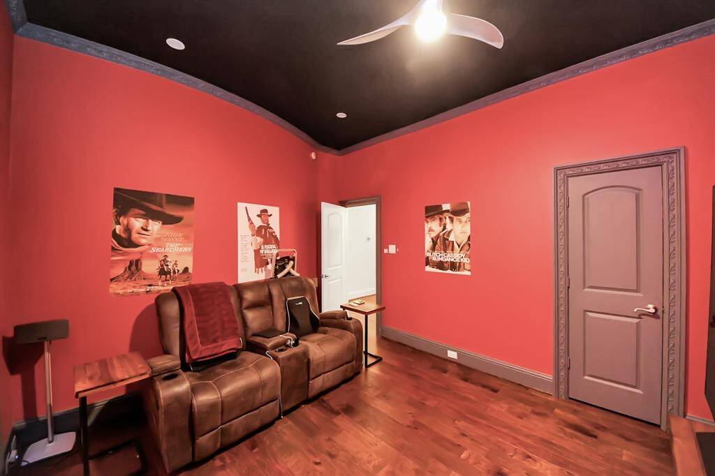 Media room ready for movie night!