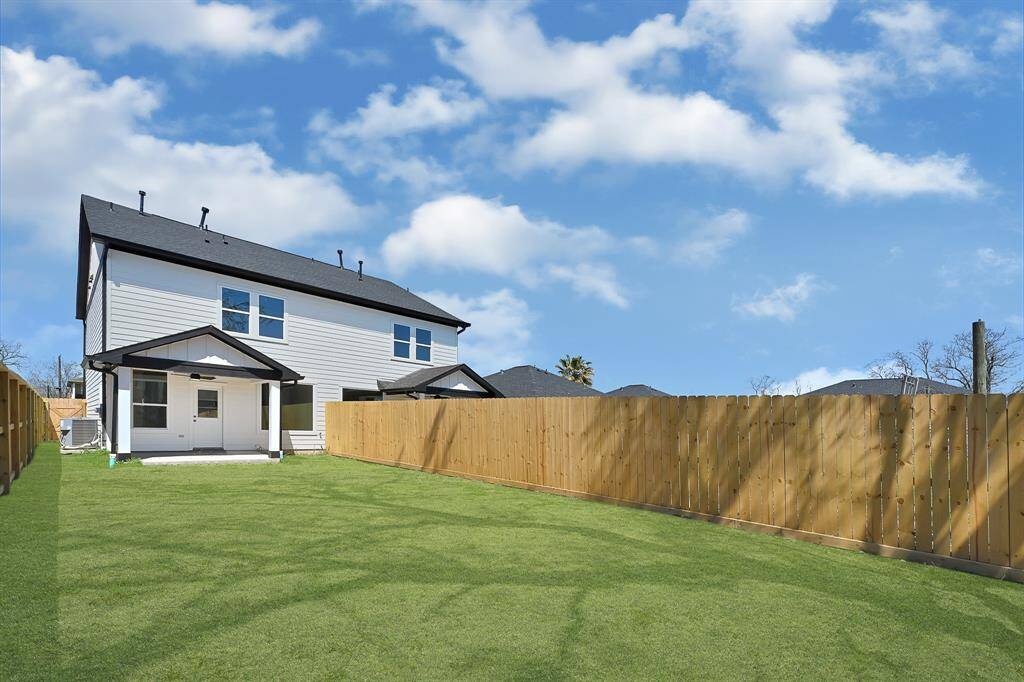 Huge back yard.