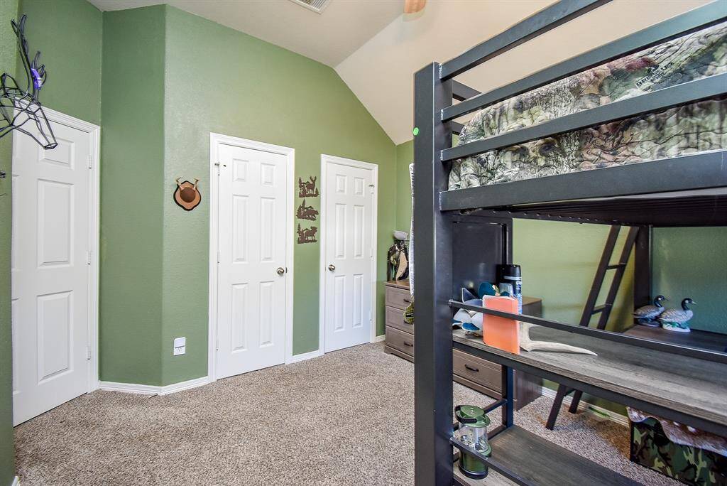 Double closet doors.