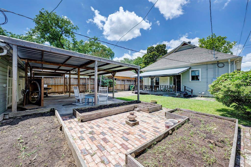Raised flower beds.