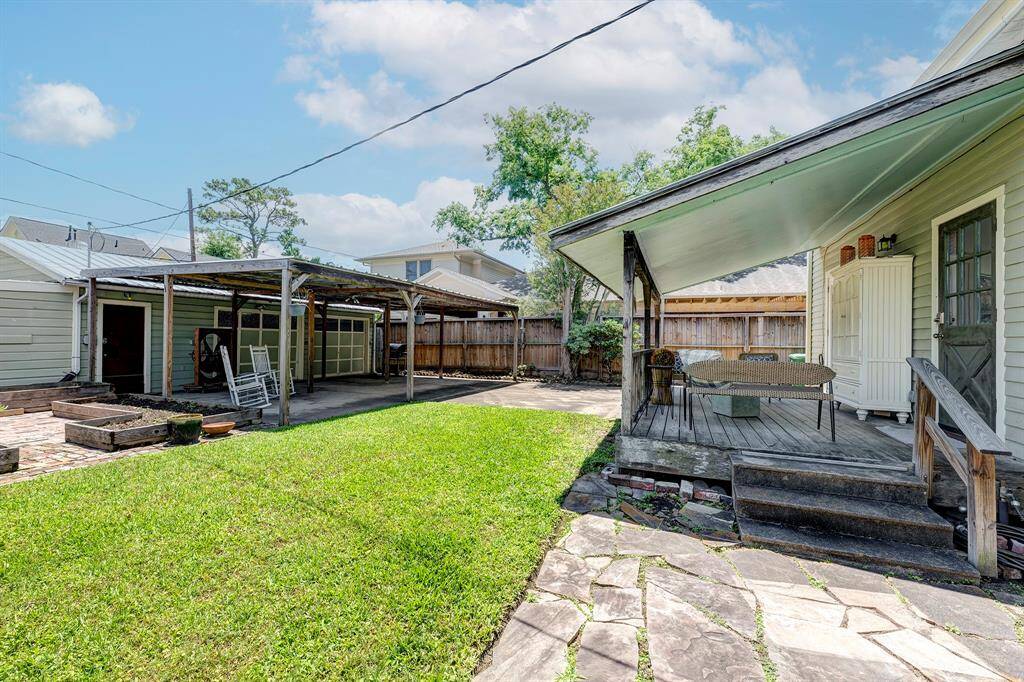 Side view of back yard.