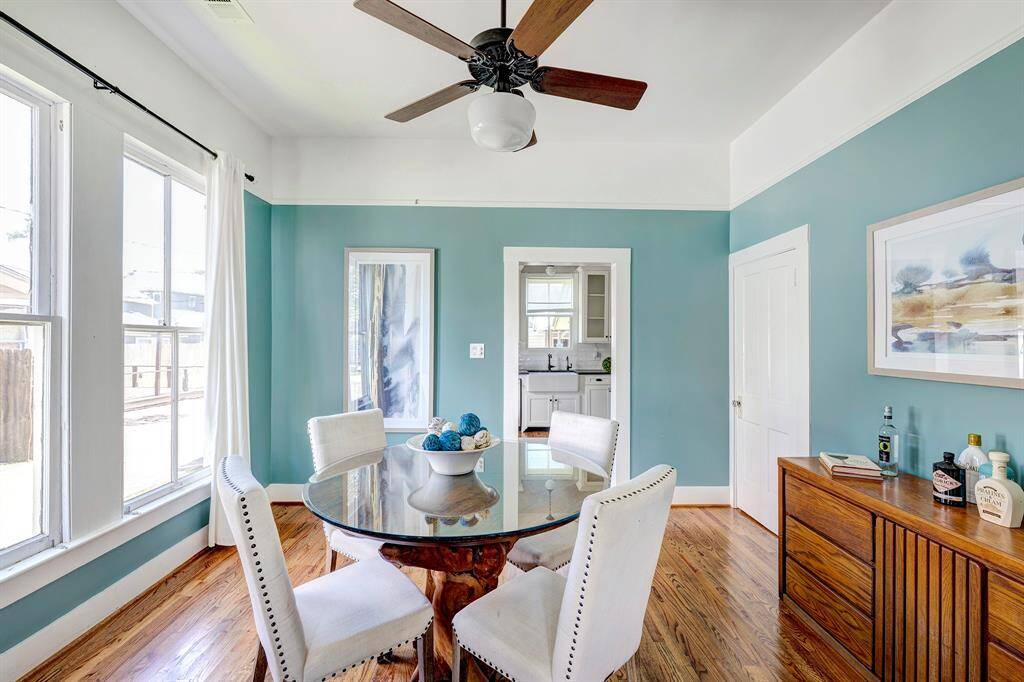 View of dining room towards kitchen