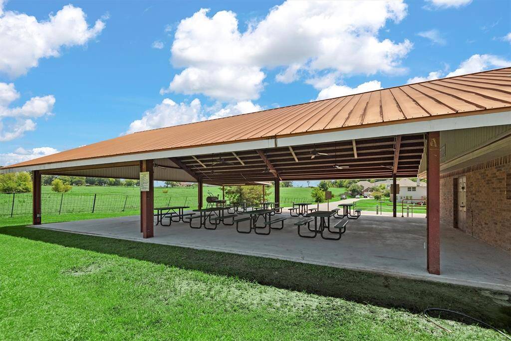 Covered pavilion perfect for family gatherings and celebrations.