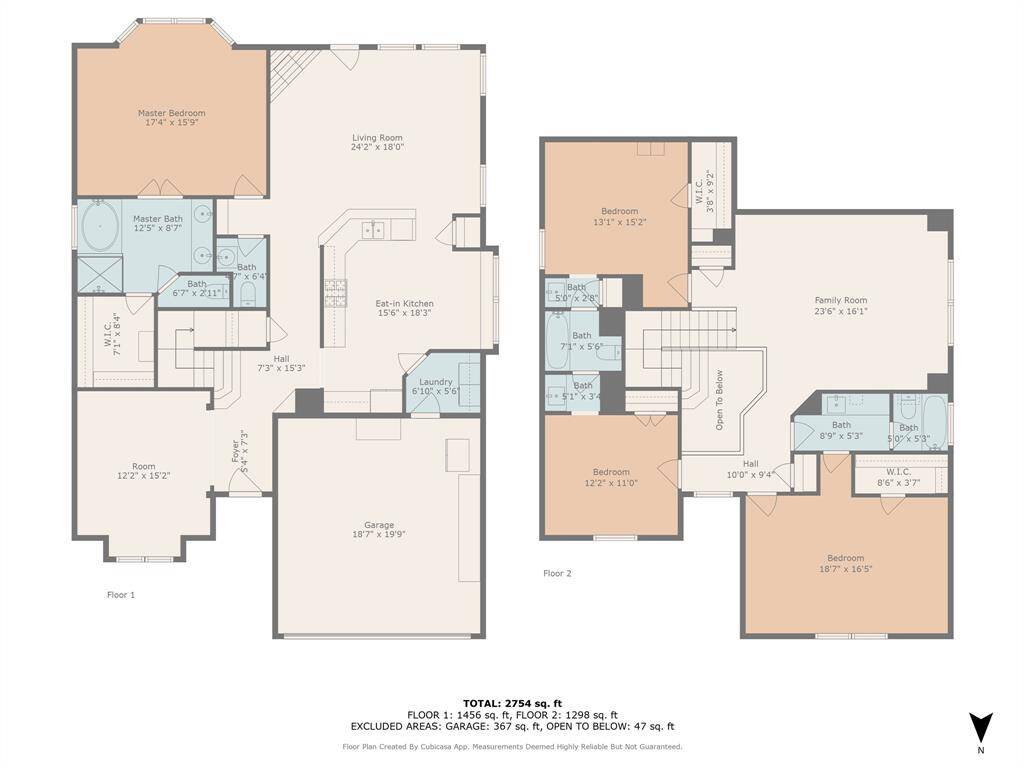 Overview of the layout - Dimensions are approximate.  Square footage 2836 per MCAD.