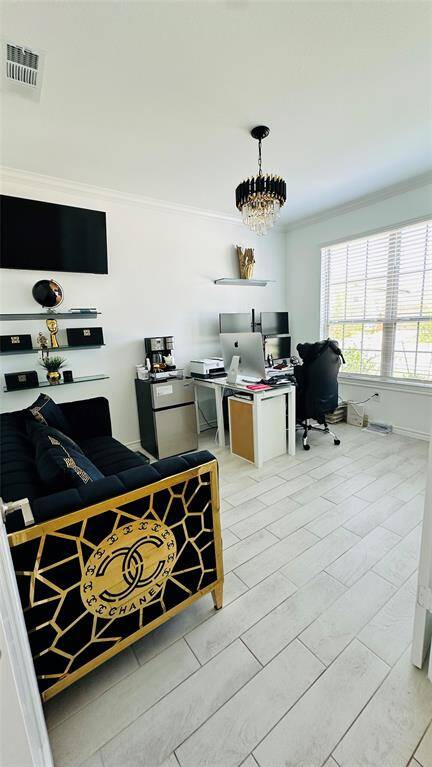 spacious office room with natural light