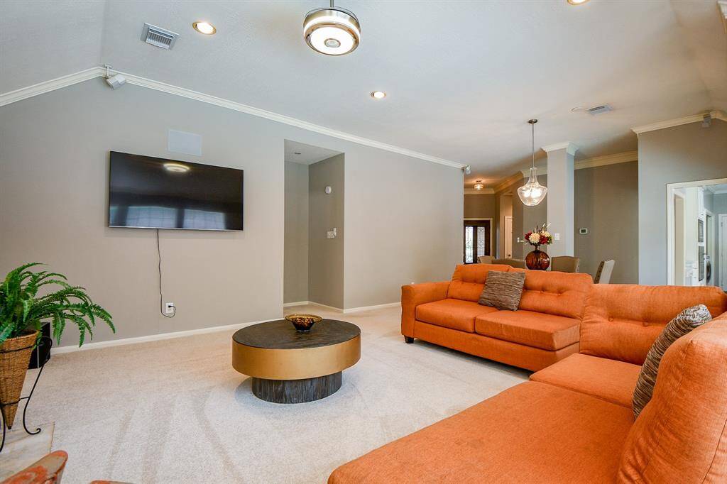 Family room blends seamlessly into the kitchen for openness.