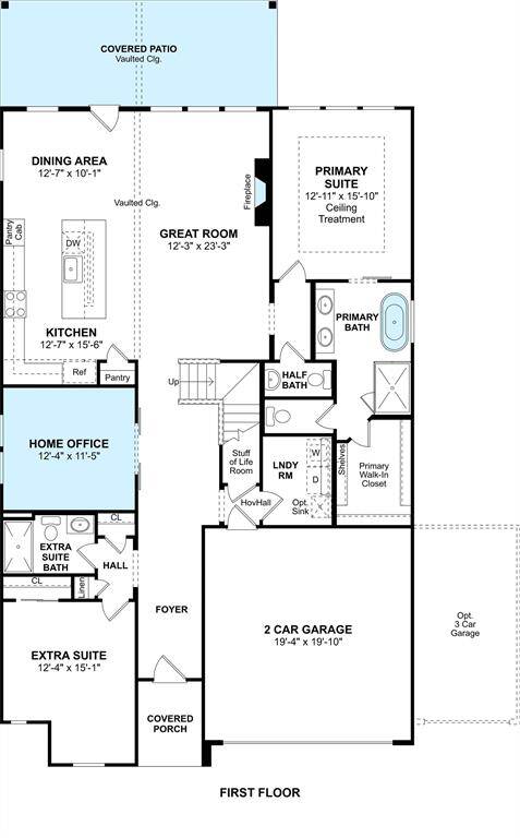 The Davenport floor plan by K. Hovnanian Homes. 1st Floor Shown. *Prices, plans, dimensions, features, specifications, materials, and availability of homes or communities are subject to change without notice or obligation.