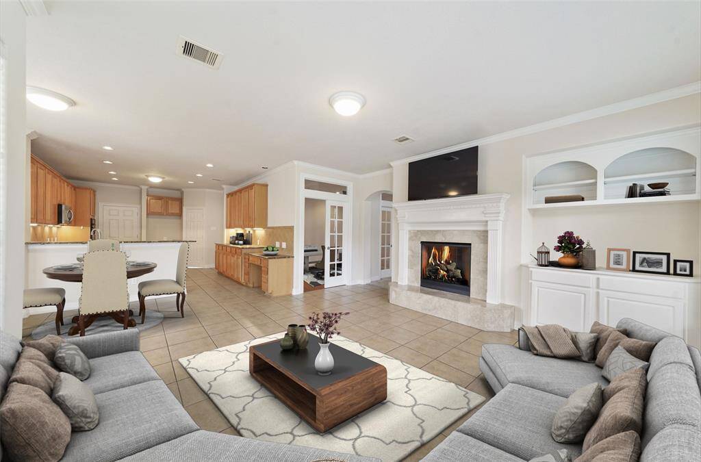 Open Concept! Kitchen is open to the breakfast area, family room and study! Virtually Staged