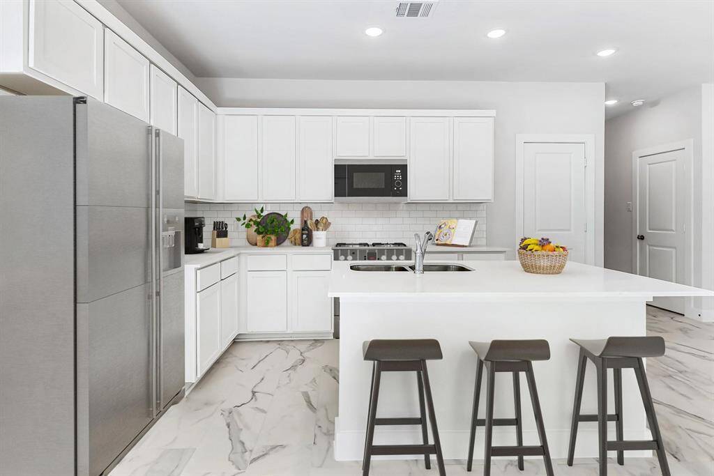Virtual staging of kitchen.