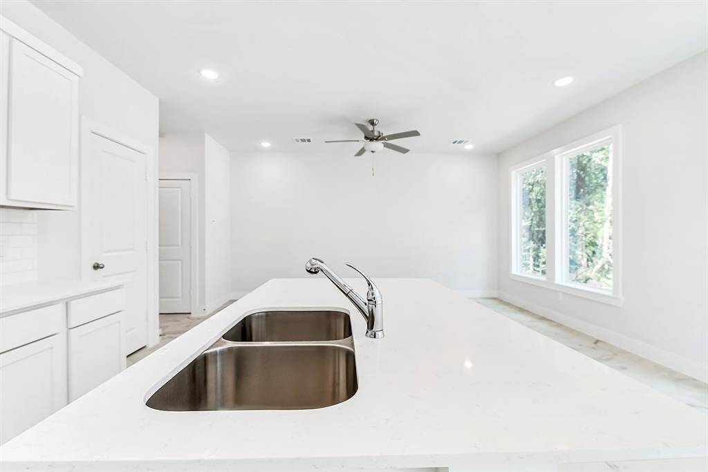 Actual view of kitchen space.
