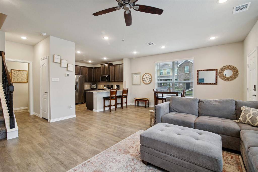 Enjoy an open-concept living, kitchen, and dining combo, perfect for modern living and easy entertaining