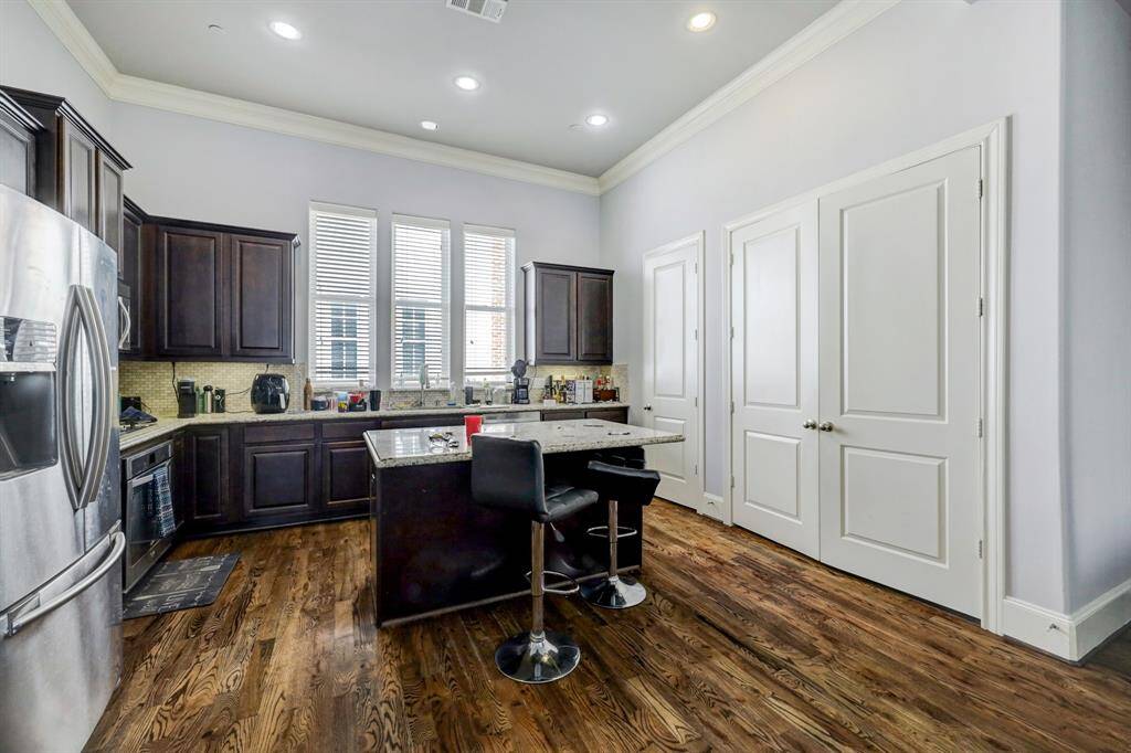 Beautiful kitchen with granite countertops and stainless steel appliances