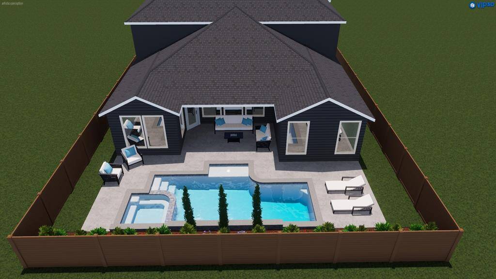 Pool not included in list price.