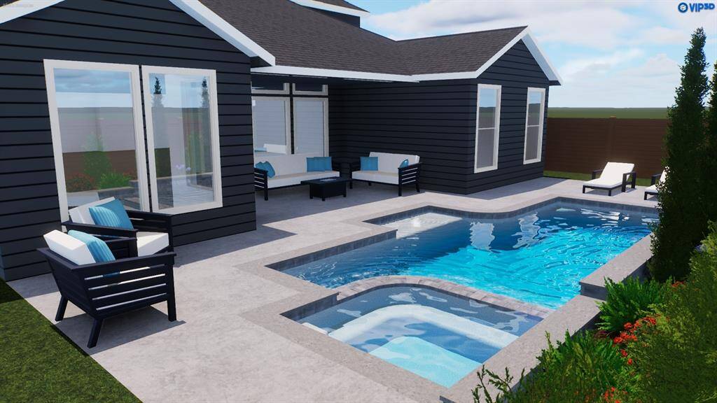 Pool not included in list price.