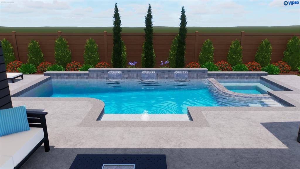 Pool not included in list price.
