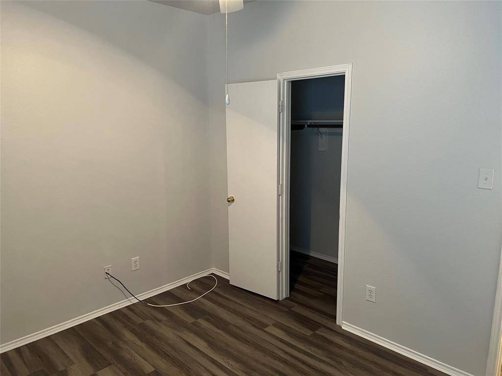 Front bedroom has an large walk-in closet.