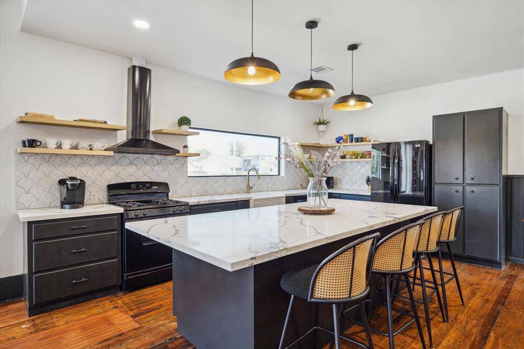 The kitchen was completely remodeled including electrical and the addition of the island