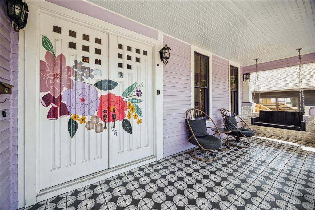 Enjoy the beautiful fall weather from the front porch