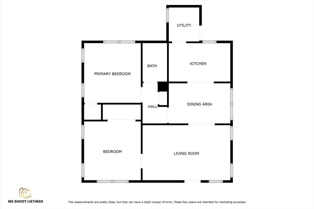 Floor plan for the front of the house
