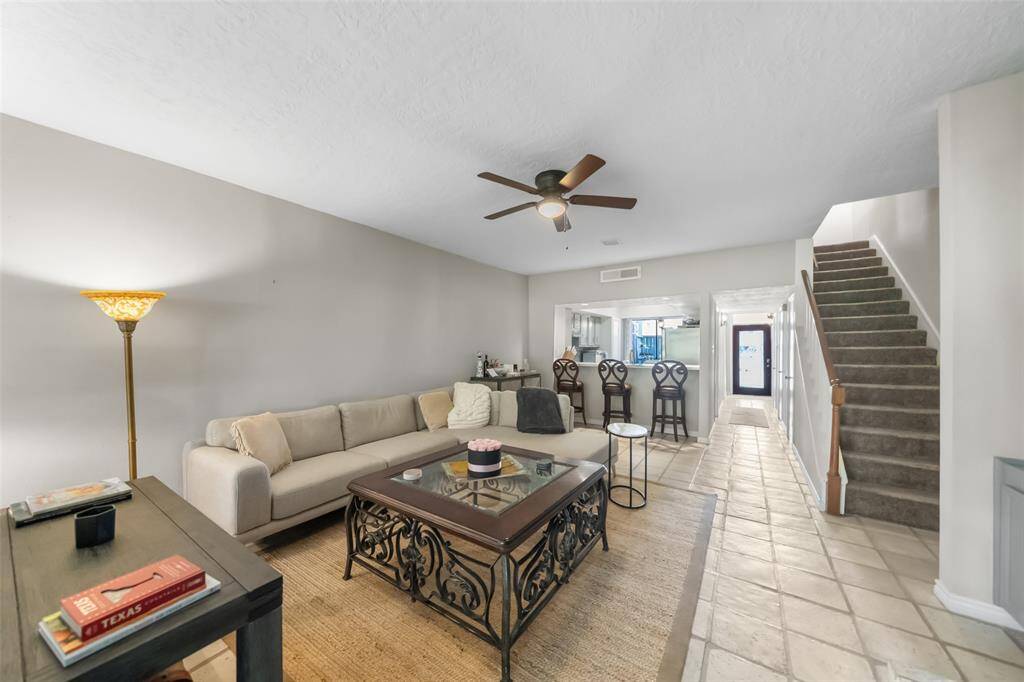 Open concept living downstairs is great for entertaining.