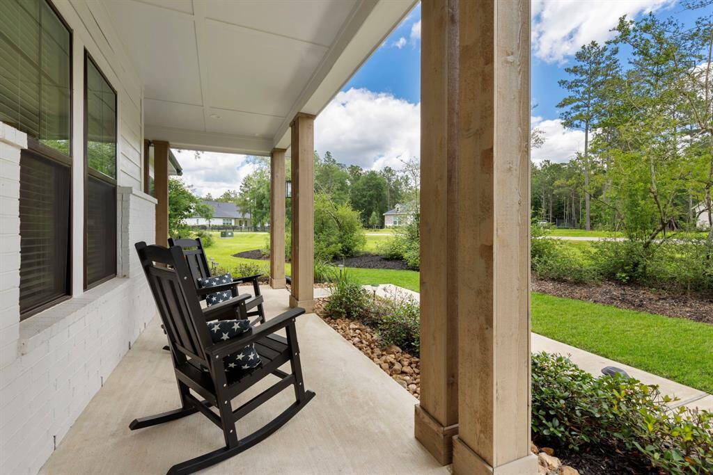 The evening buffet line starts here for the deer.  Sit in these rockers and watch them roam.