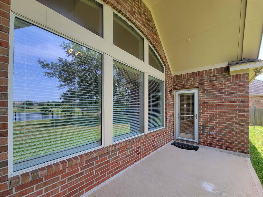 the spacious patio