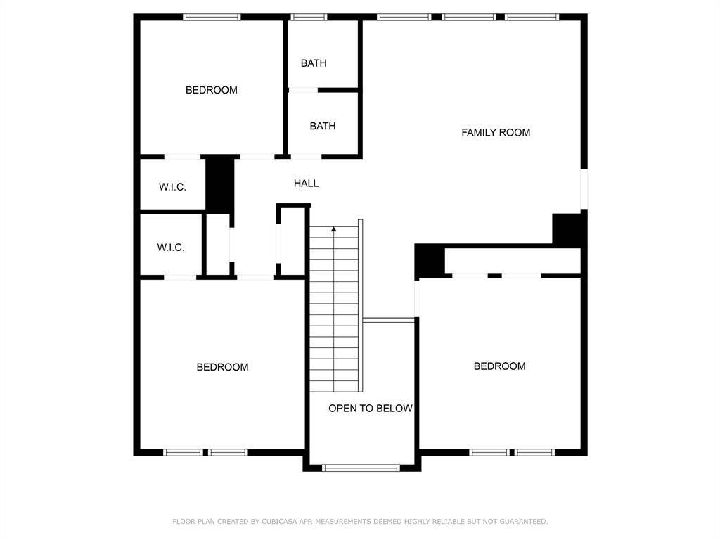 Upstairs floorplan