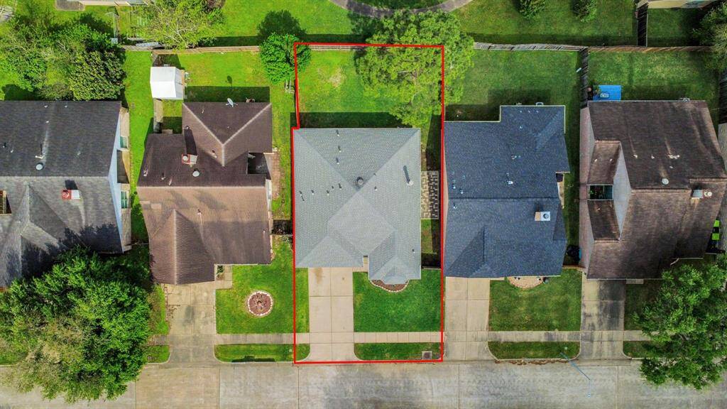 Aerial shot. Notice recent roof replaced.