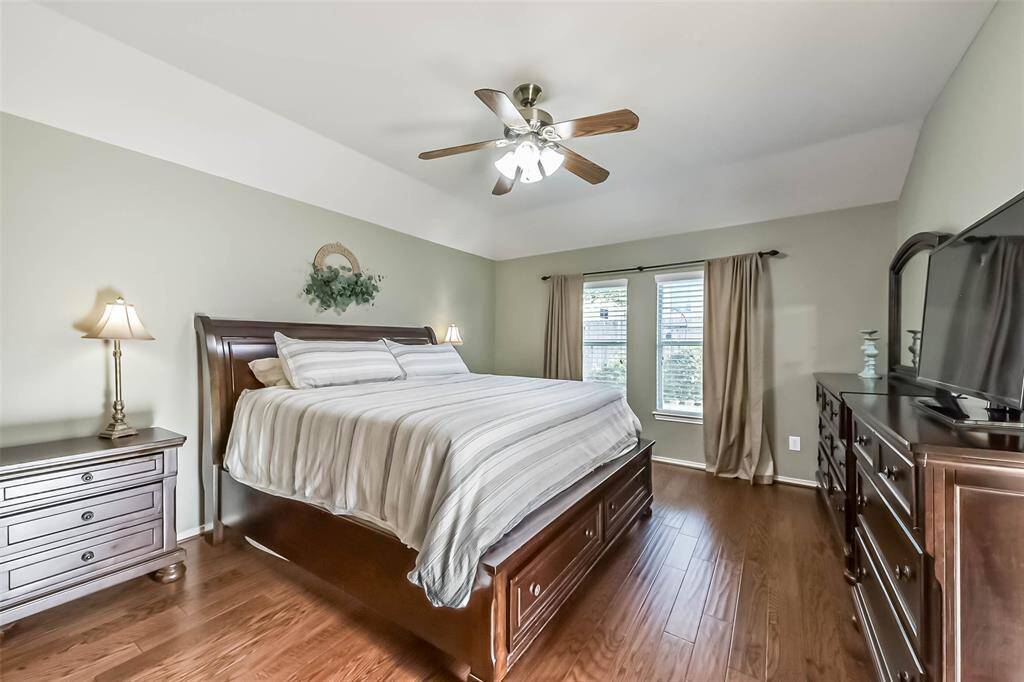 Spacious and serene retreat tucked privately in the back of the home.