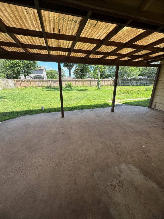Covered porch off dining room