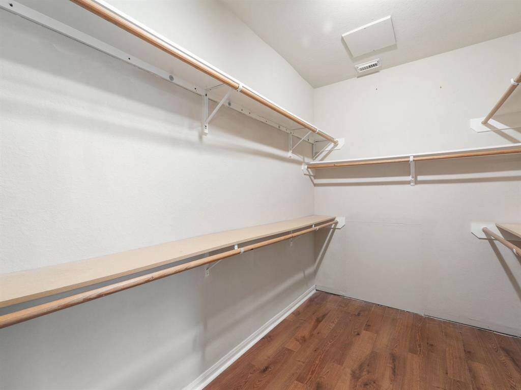 Primary bedroom has a spacious walk-in closet
