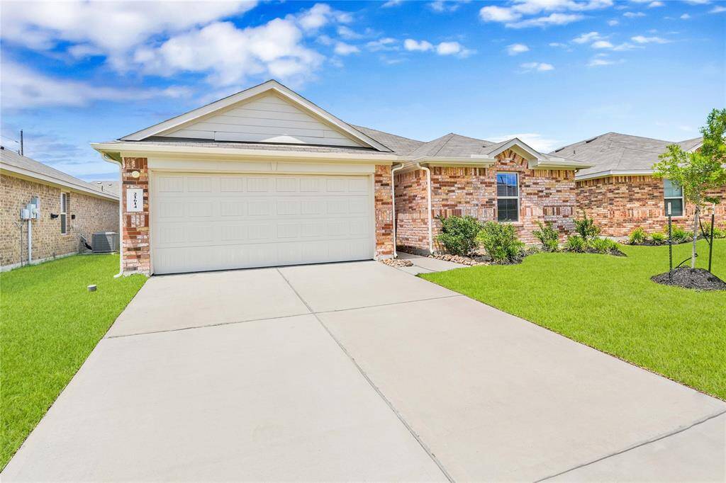Brick elevation and automatic garage