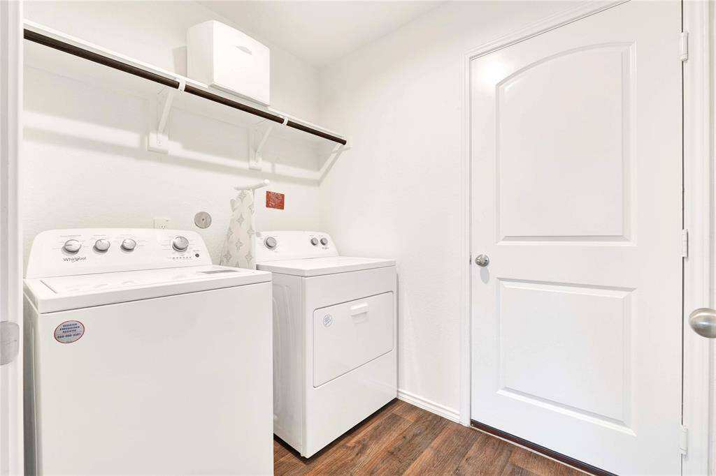 Washer and dryer included and connects from garage
