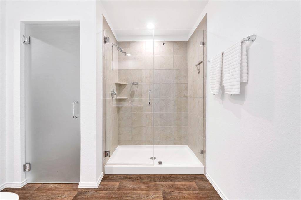 Upgraded door for private toilet area