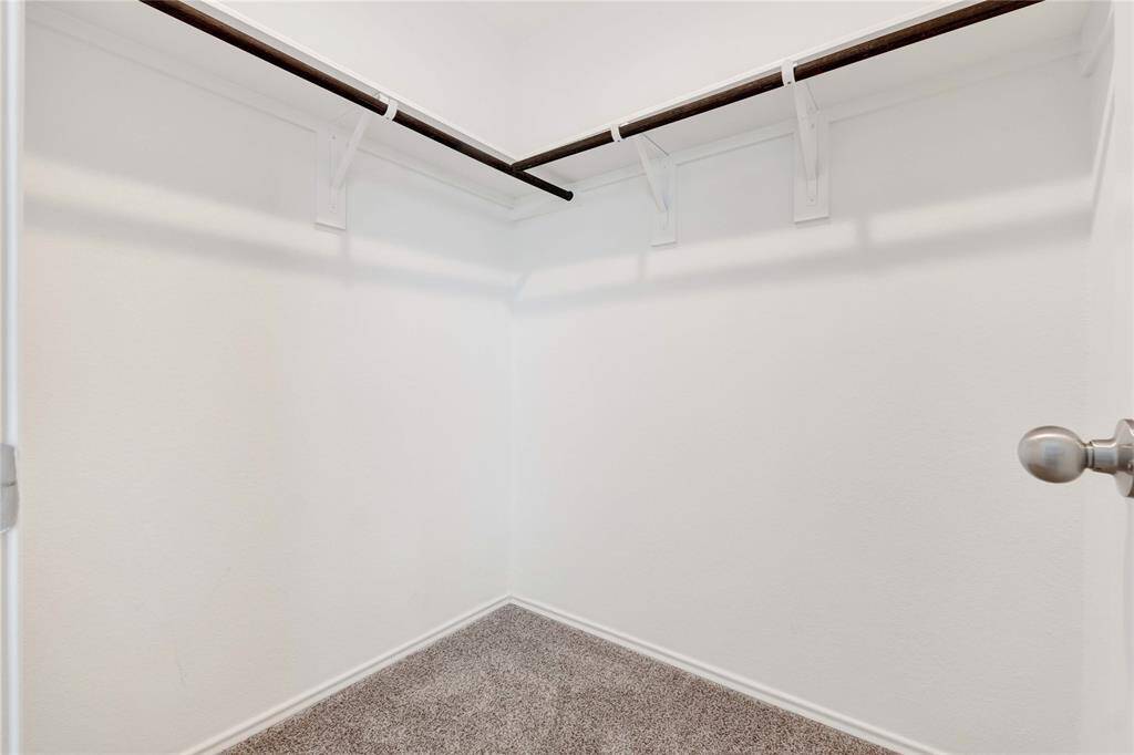 Spacious walk in closets in secondary bedrooms