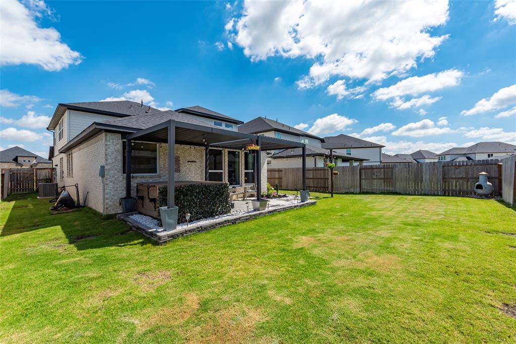 Still plenty of room in the backyard for additional activities or space.
