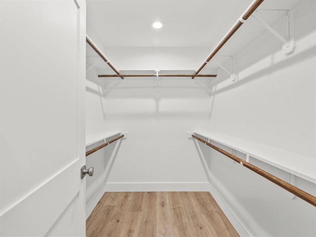 Walk-in closet for primary bedroom