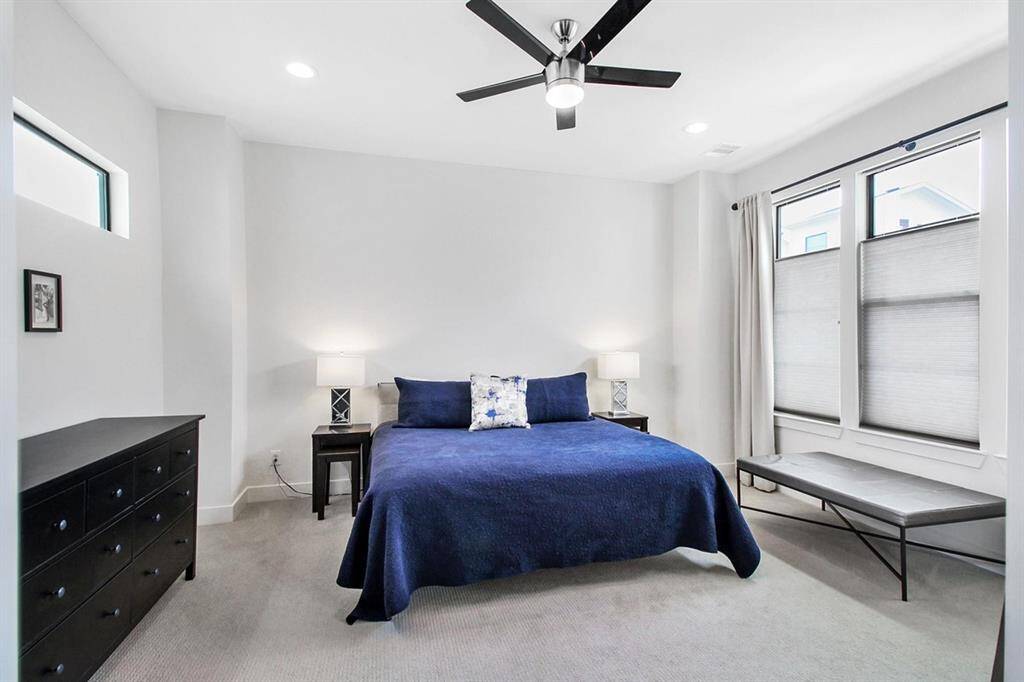 Welcome to the primary suite - tall ceilings and so spacious!