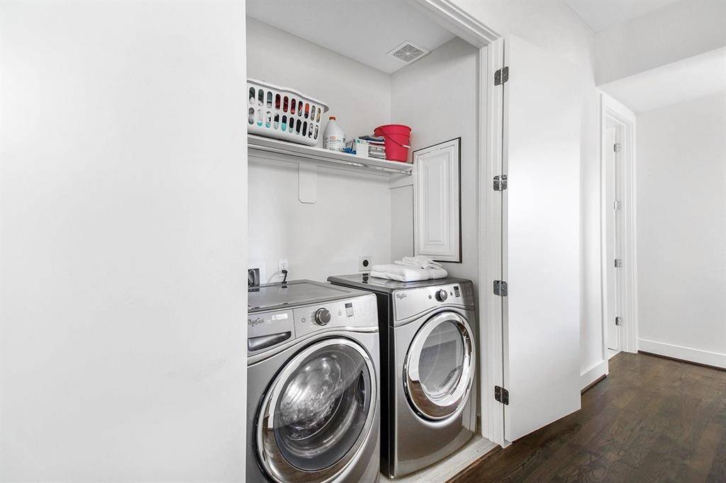 Also included - full sized washer and dryer!
